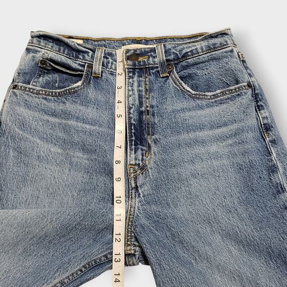 Levi's 70s High Flare Jeans Medium Blue Denim Womens Sz 27x32 Retro Casual - Picture 12 of 14